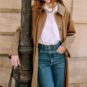 Sezane Tan Trench Coat